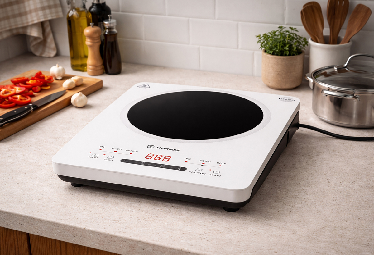 Απεικονίζεται η εστία σε κουζίνα.